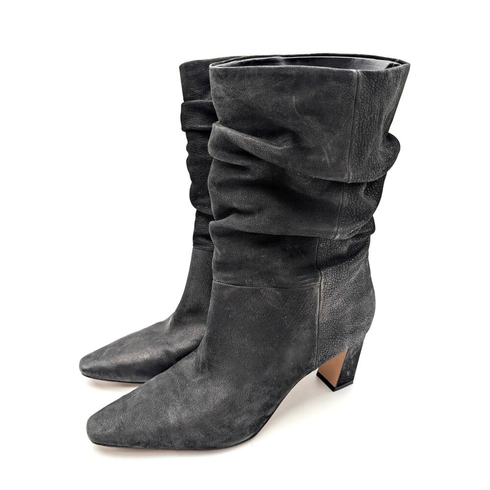 Vince Camuto Skylar Slouch Boots Pointed Toe Womens Black Size US11M EU42.5